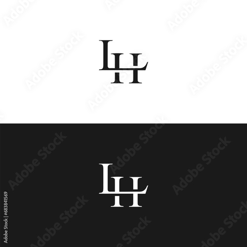 LH logo. L H design. White LH letter. LH, L H letter logo design. Initial letter LH linked circle uppercase monogram logo. L H letter logo vector design.