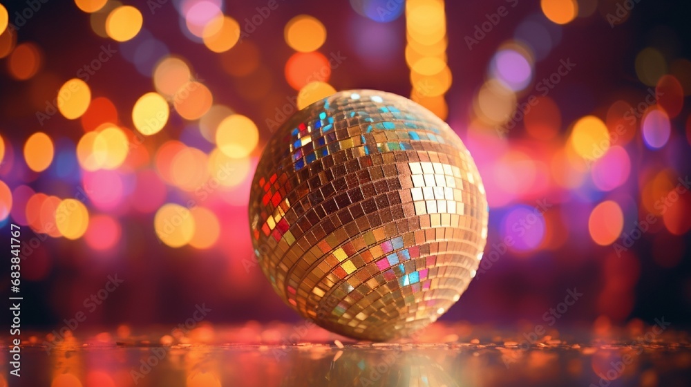 Obraz premium disco ball with lights