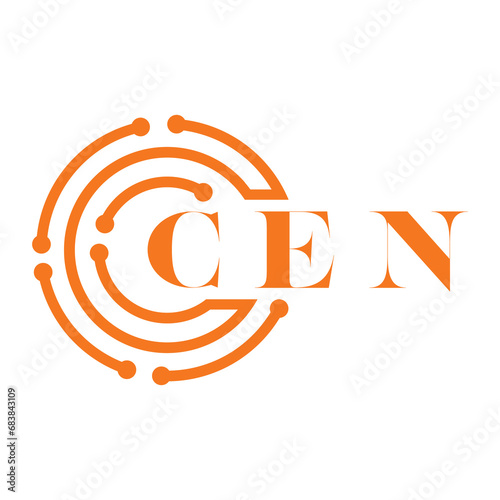 CEN letter design. CEN letter technology logo design on white background. CEN Monogram logo design for entrepreneur and business