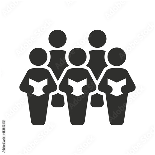 Choir singing icon