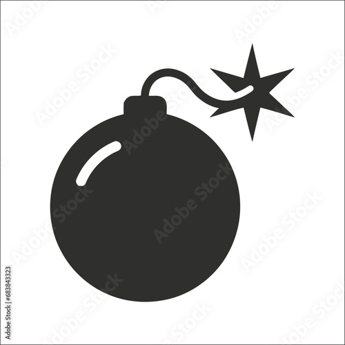 Bomb with lit fuse icon