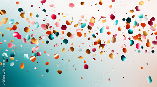 Confetti falls realistically in a variety of colors for New Year, birthdays, Valentine's Day, and other festive occasions.