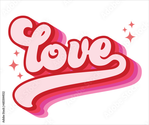 Love Retro Valentines T-Shirt, Cute Valentines T-Shirt, Heart T-Shirt, Groovy Valentine Shirt, Valentines Day, Mini Valentine, kids Valentine, Cut File For Cricut And Silhouette