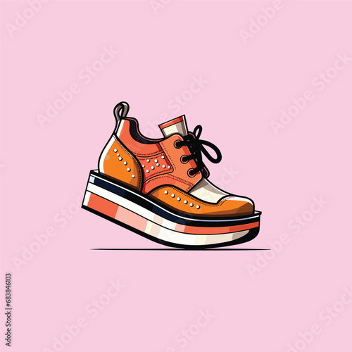 platform shoes vector clip art illustration