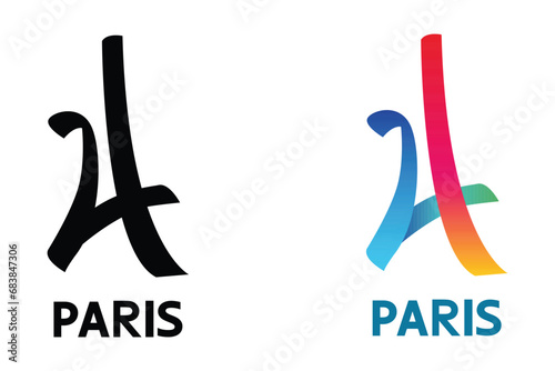 Paris 2024 olympic games, olympic games logo paris 2024 logo. 