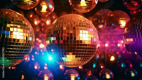 disco ball with lights photo