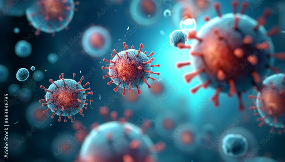 3d icon viral cell bacterium 3d icon viral cell bacterium
