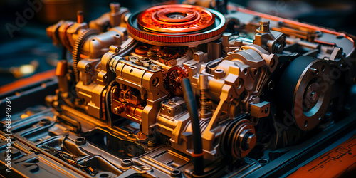 Provides a detailed view of engine components. Allows users to zoom in and out for a closer inspection. Helps identify potential problems or areas requiring maintenance.