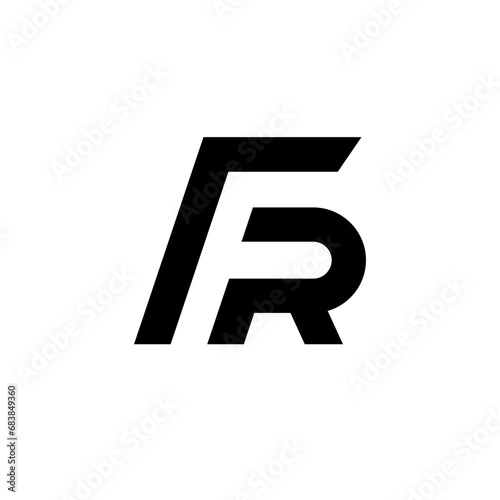 Fr modern letter monogram logo design 