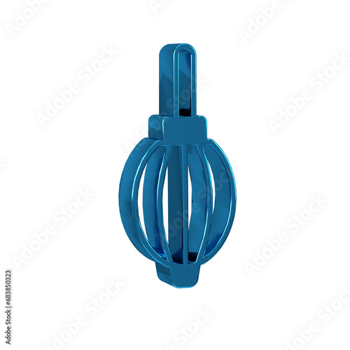 Blue Dust blower icon isolated on transparent background. Air duster. Lens cleaner. Camera sensor cleaning.