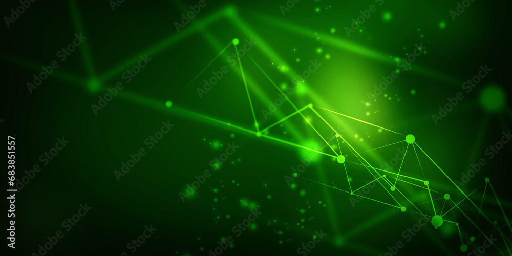 Fototapeta premium 2d illustration Abstract futuristic electronic circuit technology background