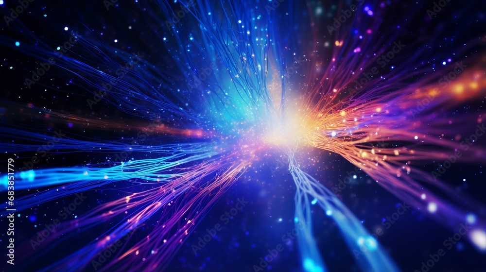 efficient data fiber transfer concept - high-tech connectivity and networking technology efficient data fiber transfer concept - high-tech connectivity and networking technology