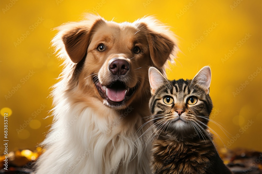 cat and dog together Animal friendship cat and dog together Animal friendship