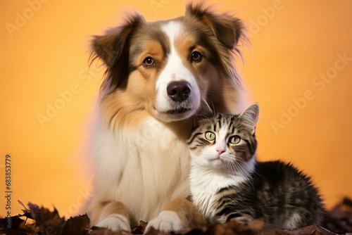cat and dog together Animal friendship © Muhammad Ishaq