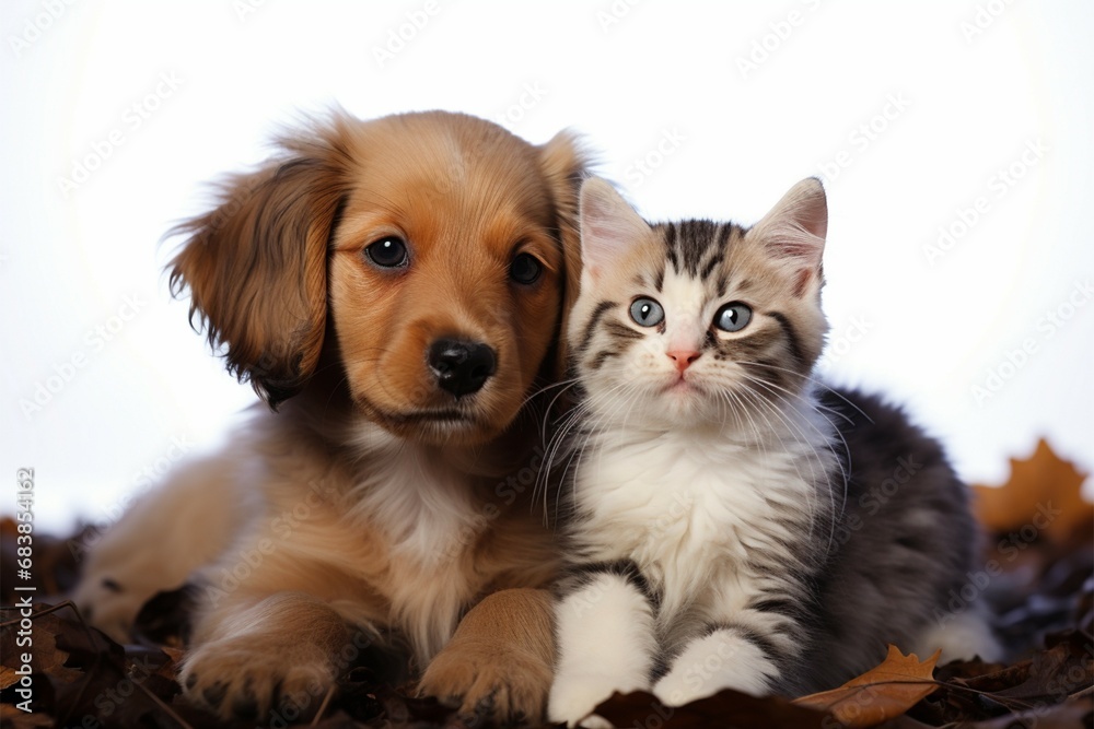 cat and dog together Animal friendship