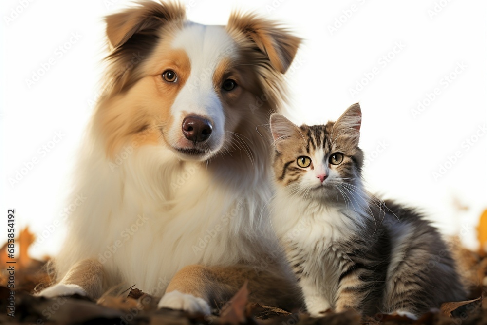 cat and dog together Animal friendship