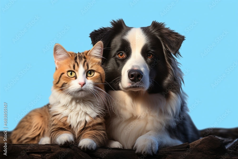 cat and dog together Animal friendship