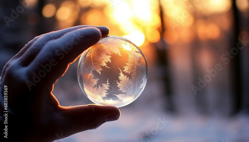 Blow bubbles in cold weather and watch them freeze. You can even try touching or catching the frozen bubbles without breaking them