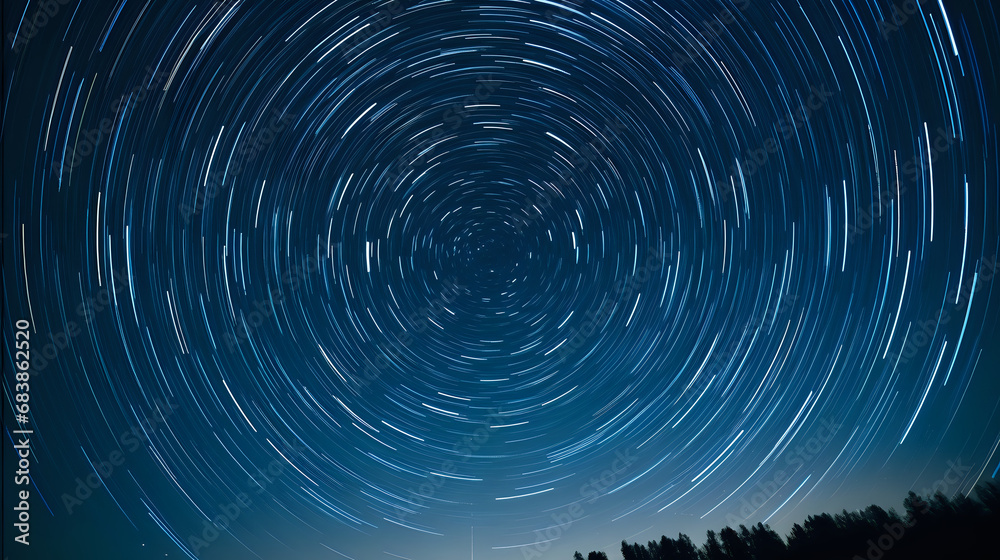 background with stars time lapse. Generative AI background with stars time lapse. Generative AI