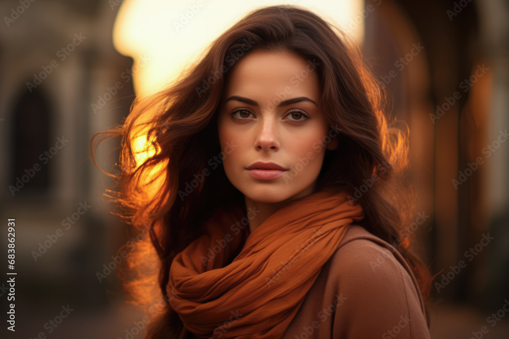 Enchanting portrait of a young woman at Dusk Enchanting portrait of a young woman at Dusk
