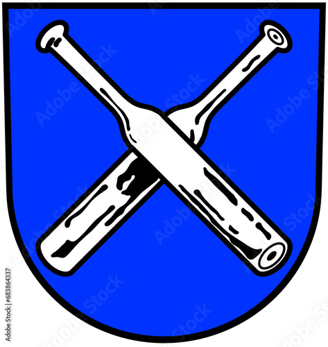 Coat of arms of the commune of Althütte. Germany