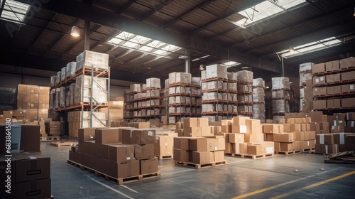 Storage of boxes inside a warehouse