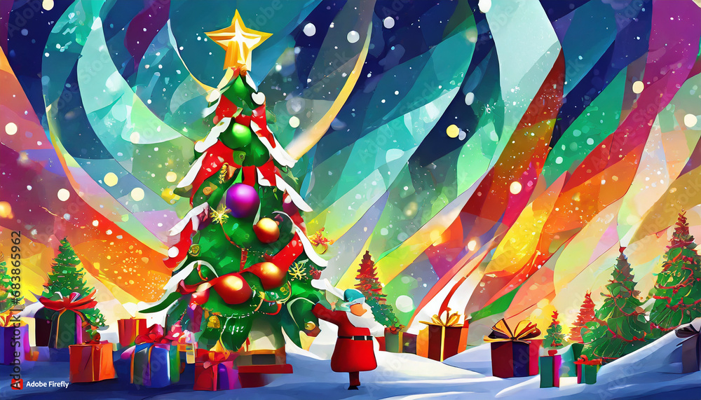 Obraz premium abstract christmas tree