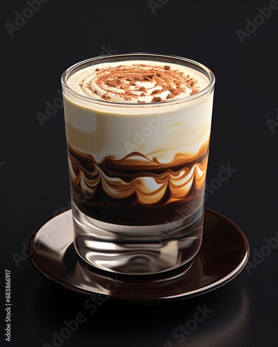 Indulge in Luxury: Exquisite Coffee with Cream Served in Style Generative AI