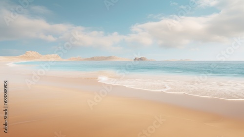 Paradise Unveiled  Unspoiled White Sandy Beach Meets Pristine Ocean Generative AI