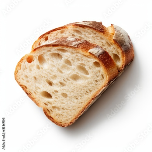 Unveiling the Art of Minimalism: A Stunning Shot of a Simple Bread Slice! Generative AI