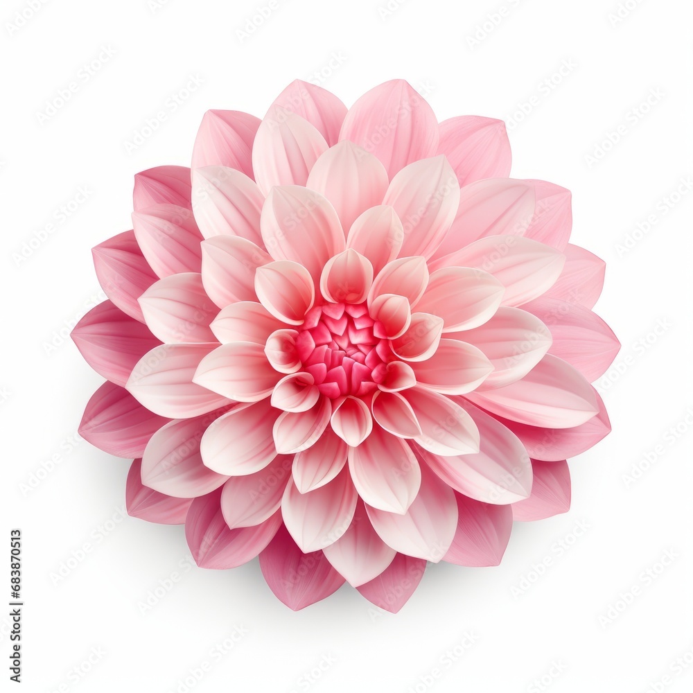 Unveiling the Elegance: Captivating Beauty of a Solitary Pink Blossom on Pristine White Generative AI