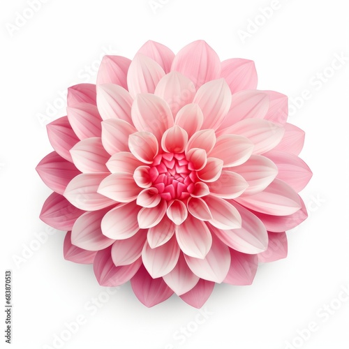 Unveiling the Elegance: Captivating Beauty of a Solitary Pink Blossom on Pristine White Generative AI