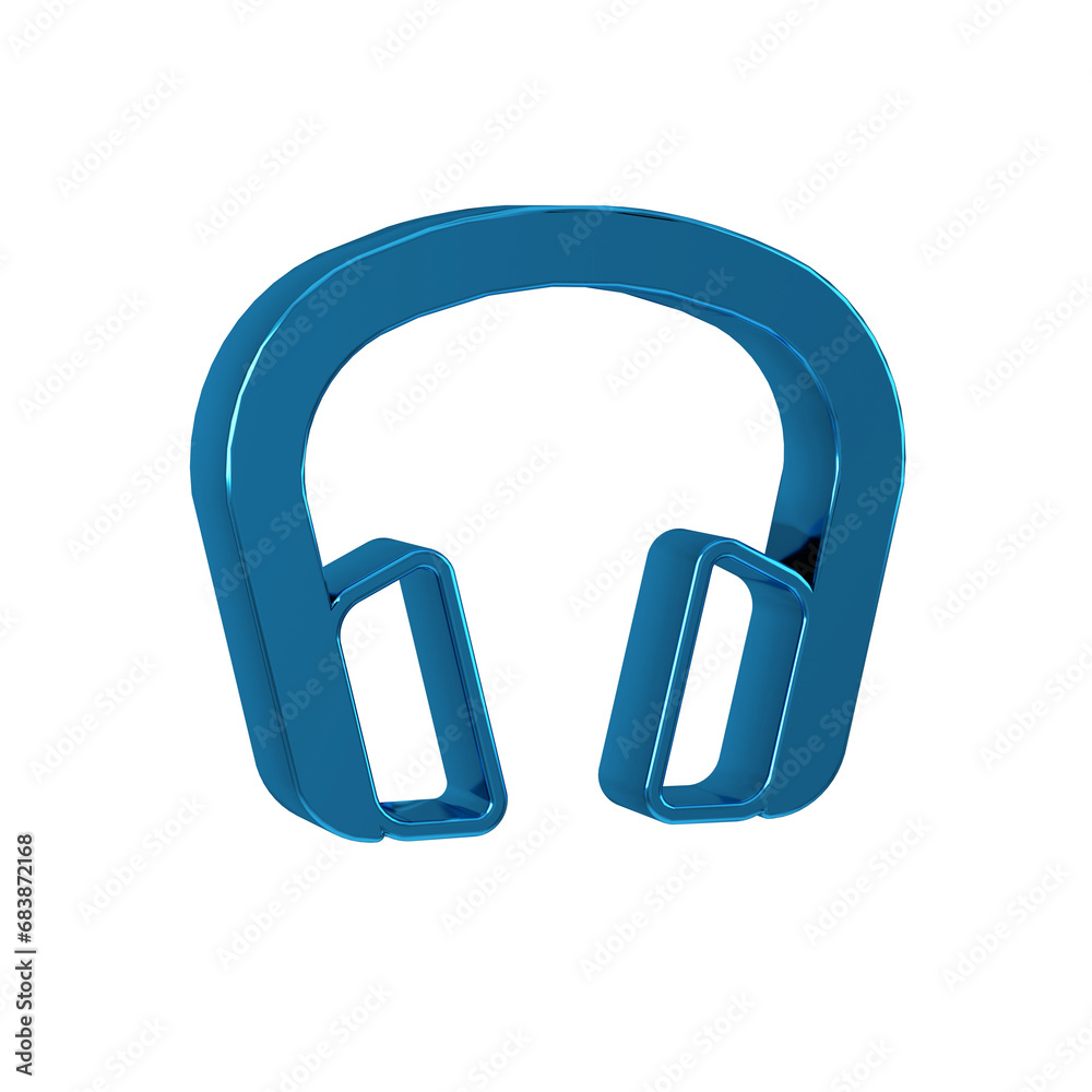 Blue Headphones icon isolated on transparent background. Earphones. Concept for listening to music, service, communication and operator. Blue Headphones icon isolated on transparent background. Earphones. Concept for listening to music, service, communication and operator.