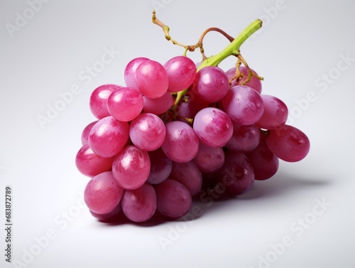 Captivating Display of Fresh Grapes on White: Perfect Blend of Style and Elegance Generative AI