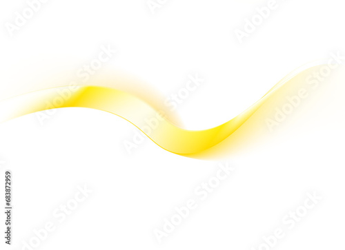 abstract yellow wave transparent background