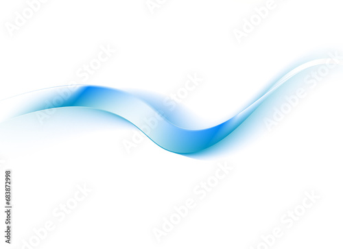 abstract blue wave transparent background