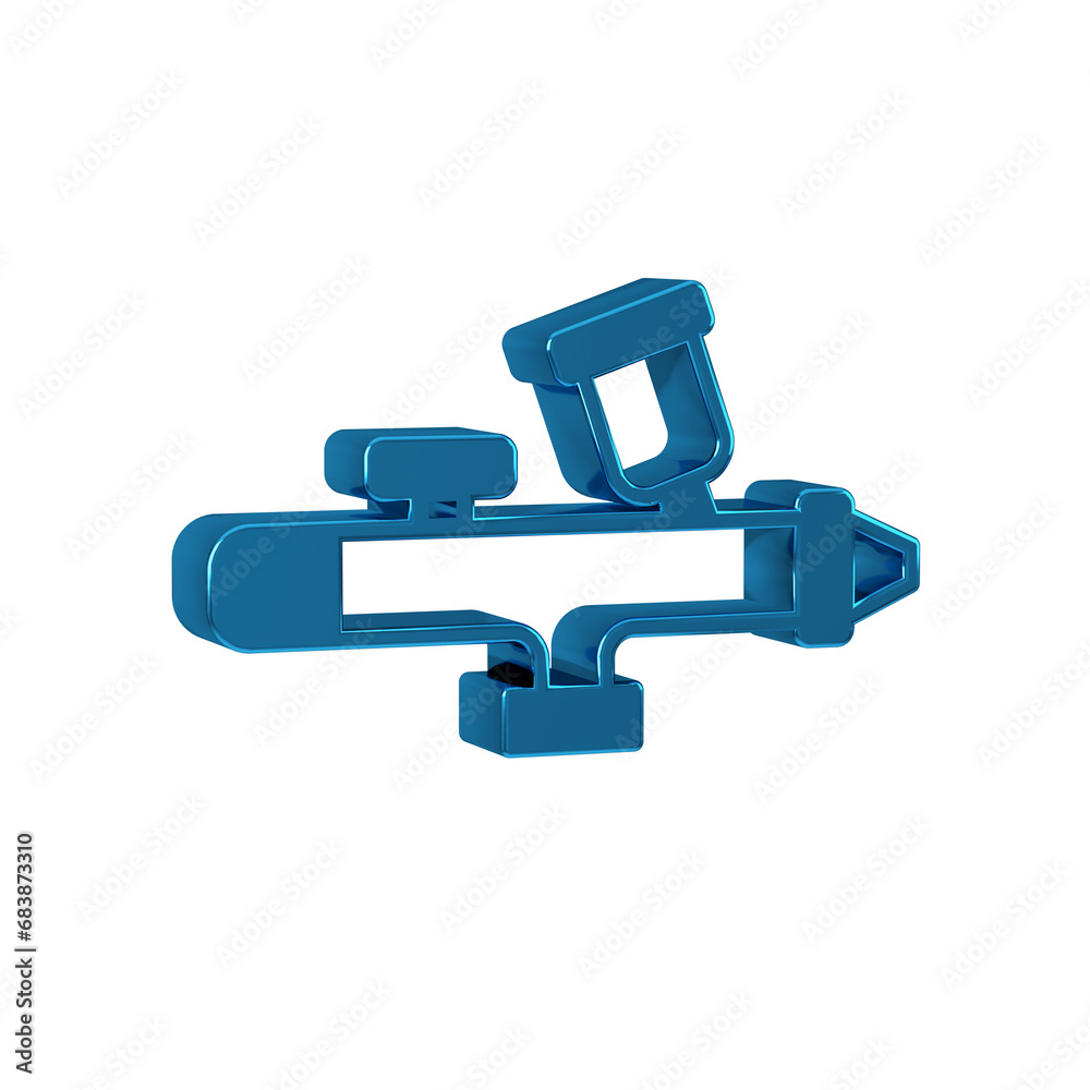 Blue Paint spray gun icon isolated on transparent background. Blue Paint spray gun icon isolated on transparent background.