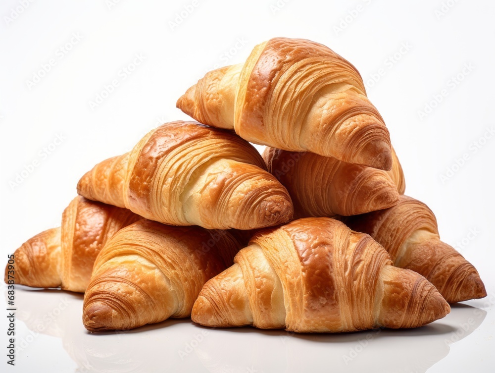 Exquisite Croissant Tower: Uncover the Secret to Perfect French Pastry Artistry! Generative AI