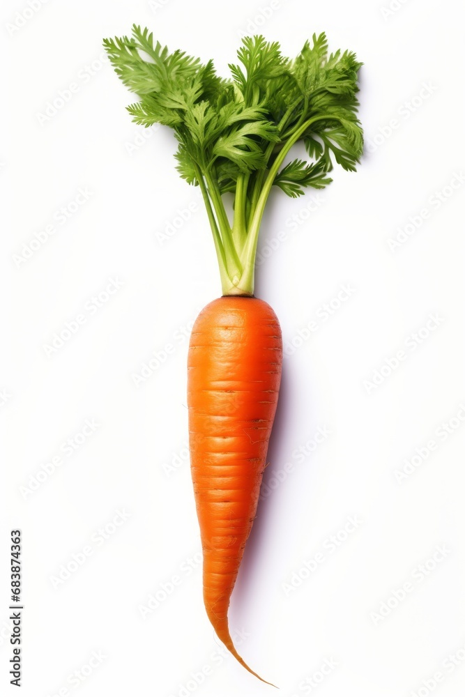 Discover the Stunning Simplicity of this Single Carrot against a Pure White Backdrop! Generative AI Discover the Stunning Simplicity of this Single Carrot against a Pure White Backdrop! Generative AI