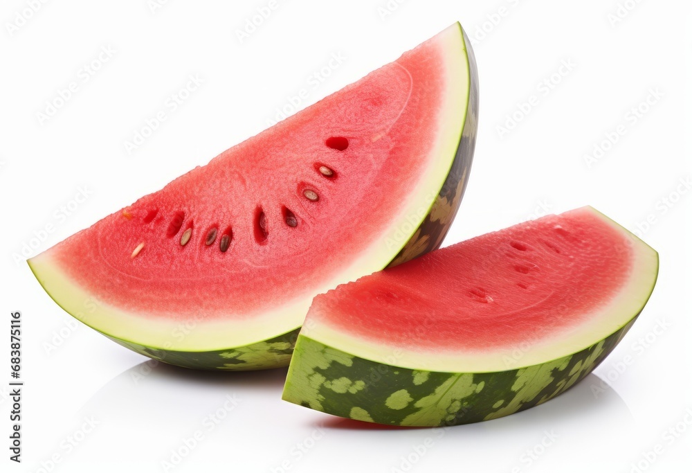 Experience the Vibrancy: Close-Up Look at Freshly Sliced Watermelon Isolation Generative AI Experience the Vibrancy: Close-Up Look at Freshly Sliced Watermelon Isolation Generative AI