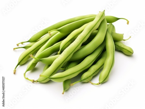 Vibrant Unripe Green Beans: Perfect Ingredient for Healthy Recipes Generative AI