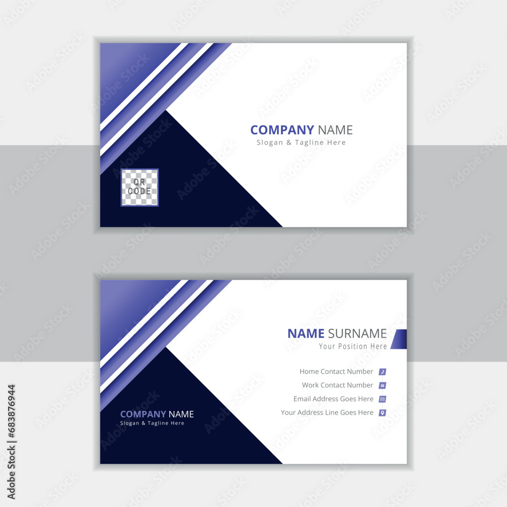 Naklejka premium Corporate and creative visiting card layout