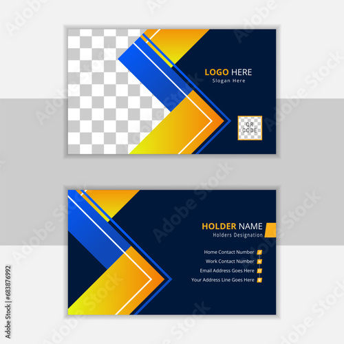 Professional and abstract business card design template