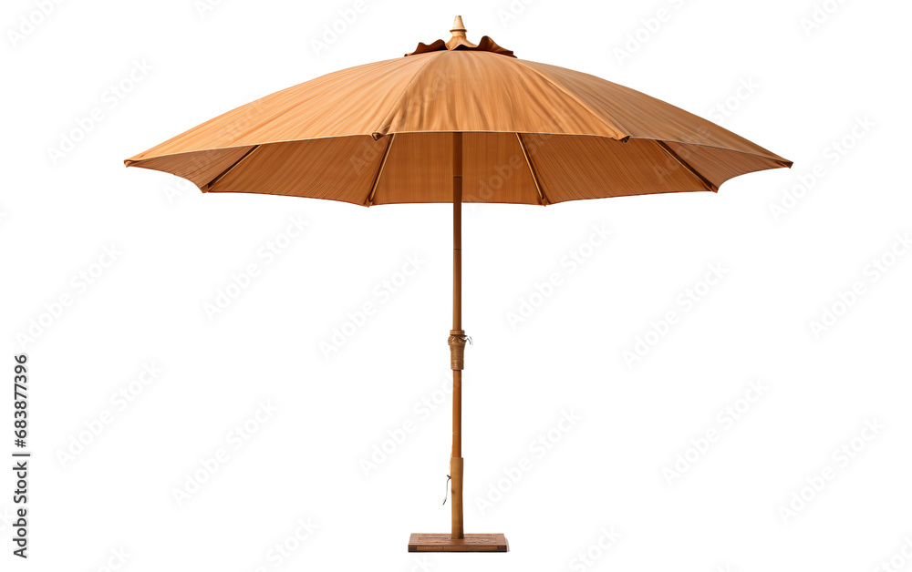 Bamboo Outdoor Umbrella on Transparent Surface