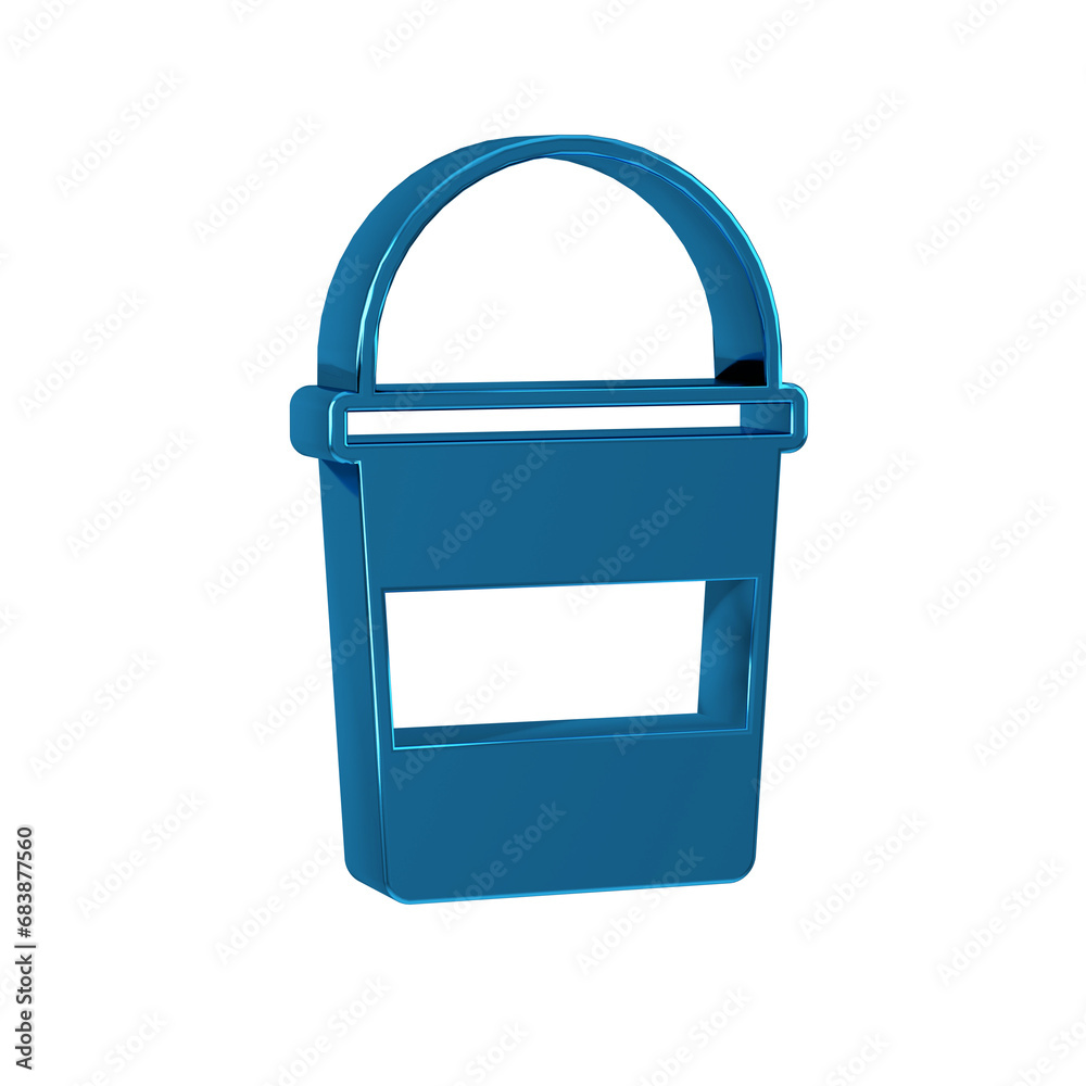 Blue Fire bucket icon isolated on transparent background. Metal bucket empty or with water for fire fighting. Blue Fire bucket icon isolated on transparent background. Metal bucket empty or with water for fire fighting.