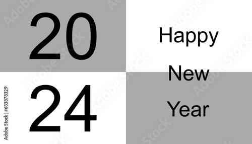 Patterns happy new year 2024. Text minimal style numbers 2024 new year isolated on background. Illustration vector for content wallpaper social media, Advertising media for long holidays, minimal text