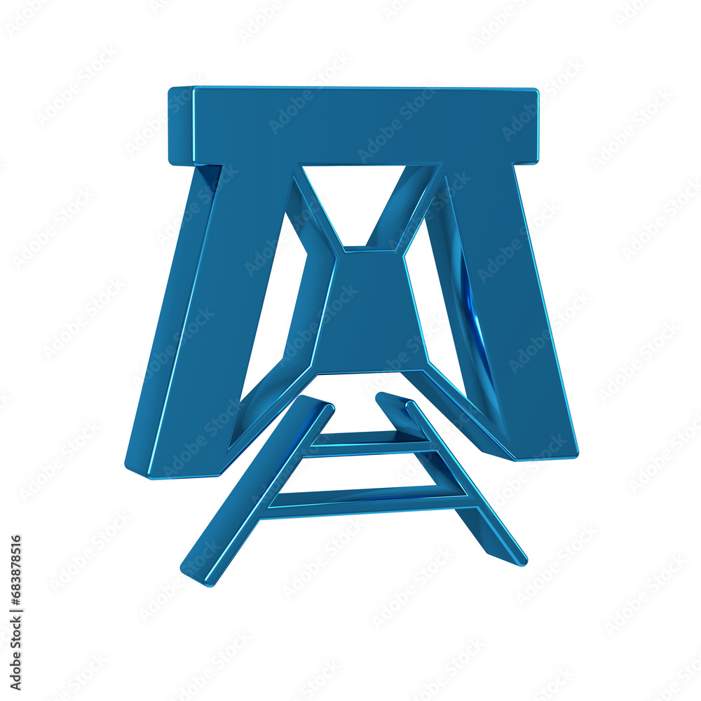 Fototapeta premium Blue Mine entrance icon isolated on transparent background.