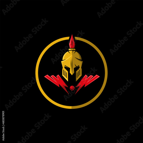 Spartan Warrior Helmet - Sparta Mask logo design, suitable for your design need, logo, illustration, animation, etc.