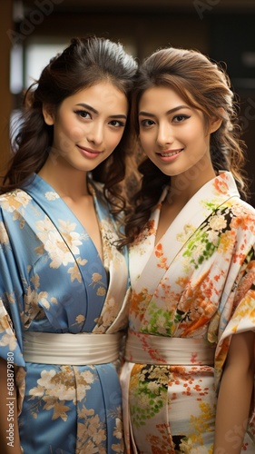 Japanese Kimonos for women .