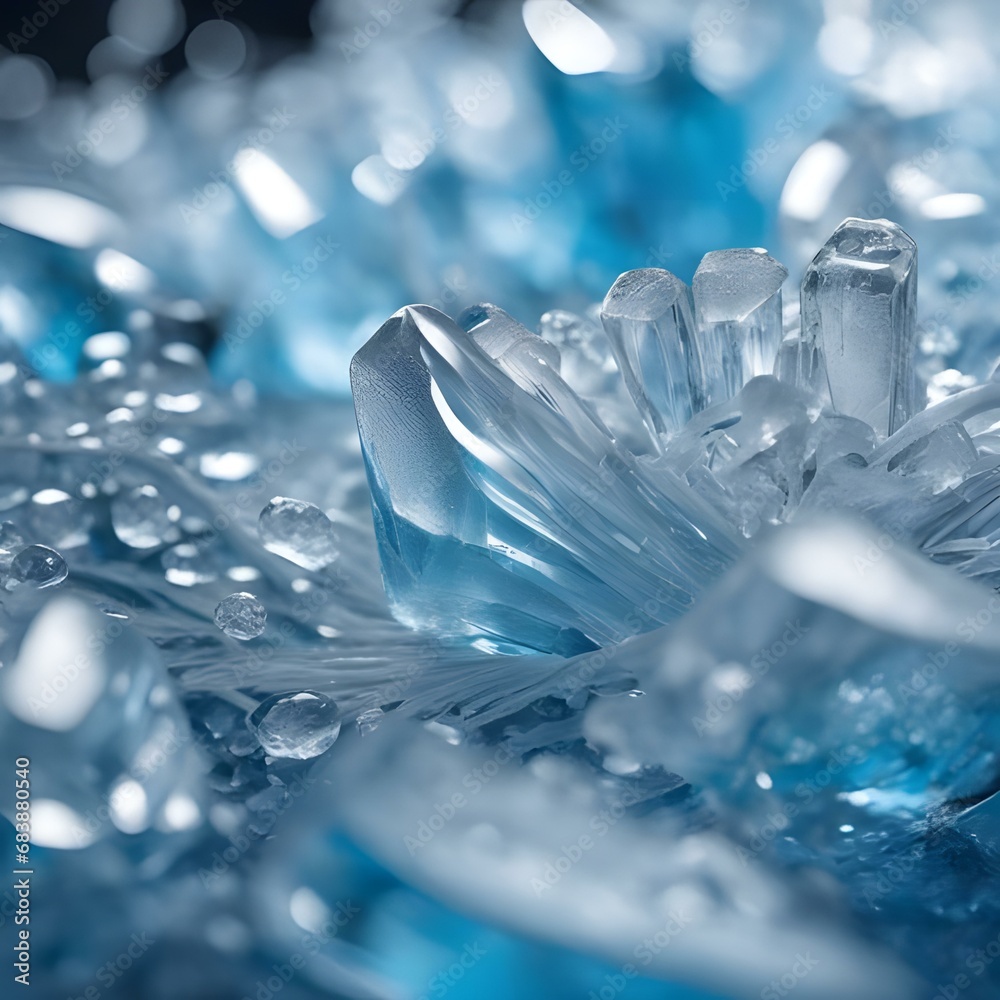 A Texture Of Blue And White Ice That Are Cold And Slippery 724020253